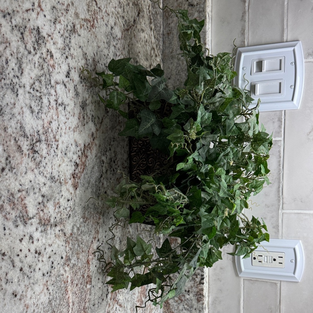 Artificial Green Ivy Plant in Decorative Planter